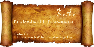 Kratochwill Alexandra névjegykártya